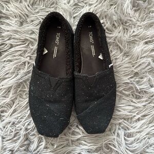 Women’s Fur Lined Toms Alpargata Repreve Heavy Twill Slip On Flats Size 7